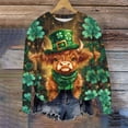 thumbnail image 1 of AUNVITO Women's St. Patrick's Day Sweatshirt Long Sleeve Round Neck Loose Fit with Print Casual and Festive Style, 1 of 5