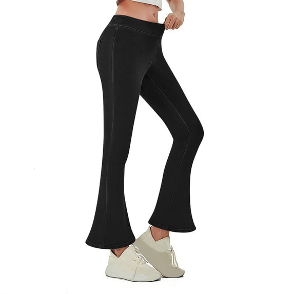 AUNVITO Women's Stretch Jeans High Waist Skinny Flared Bootcut Pants Casual and Fashionable