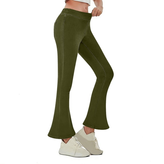 AUNVITO Women's Stretch Jeans High Waist Skinny Flared Bootcut Pants Casual and Fashionable