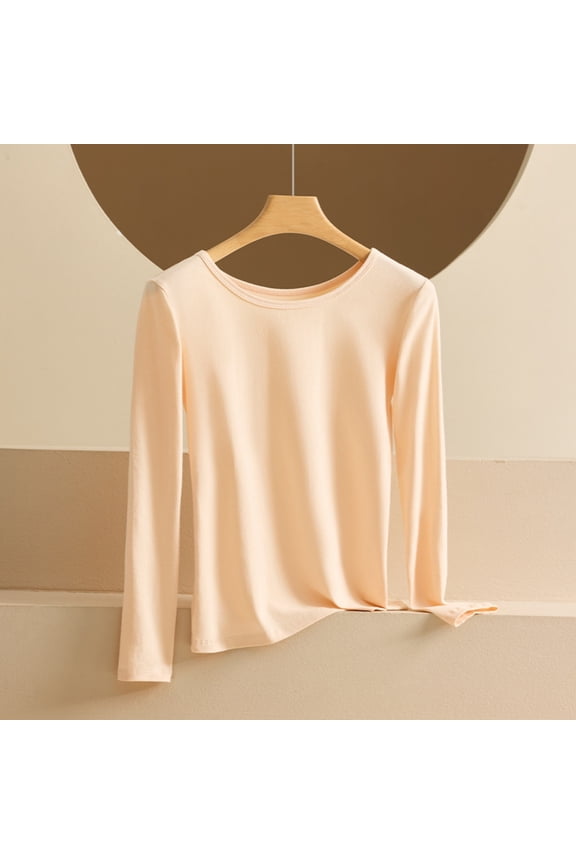 Women's Thermal Long Sleeve Slim Thin Base Layer Top Casual Comfortable All Season Wear