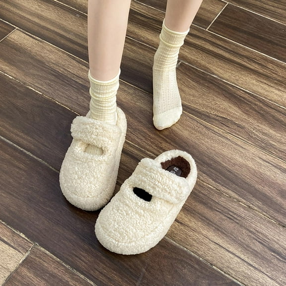 AUNVITO Women's Thick-Soled Woven Loafers Slip-On Comfortable Elevated Casual Shoes Large Size Breathable Linen Upper Fall Winter Vintage Style