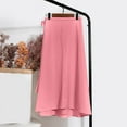 thumbnail image 1 of AUNVITO Women's Tie Waist Wrap Skirt with Side Slit Midi Length Casual Office Wear Polyester Stretchy Comfort, 1 of 3