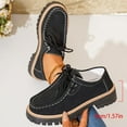 thumbnail image 1 of AUNVITO Women's Vintage Lace-Up Loafers with Faux Suede & Comfort Sole, Mid-Heel Casual Shoes for Outdoor/Streetwear in Black/Red/Green/Beige/Brown/Blue, 1 of 8