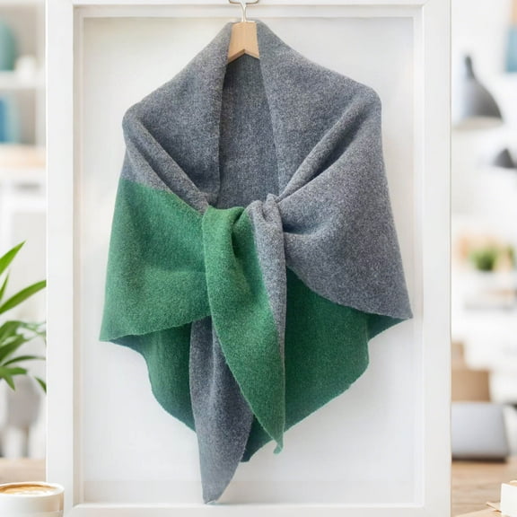 AUNVITO Women's Warm Sequin Shawl Triangular Knit Scarf Casual and Elegant Style for All Seasons