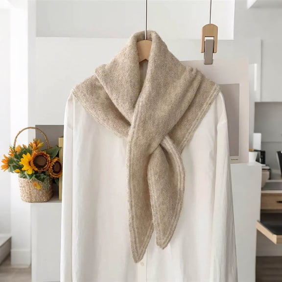 AUNVITO Women's Warm Shawl Versatile Color-Blocking Oversized Triangle Cut Cozy Casual All-Season