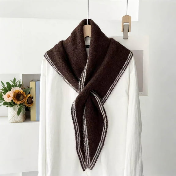 AUNVITO Women's Warm Shawl Versatile Color-Blocking Oversized Triangle Cut Cozy Casual All-Season