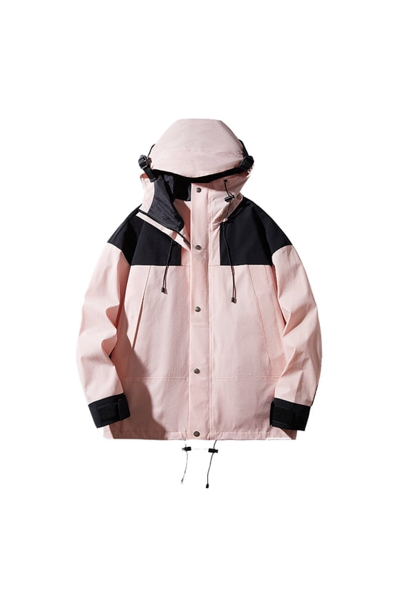 Women's Water-Repellent Hooded Windbreaker Jacket with Multi-Pockets, Lightweight & Breathable, Suitable for Hiking, Commute, Casual Outdoor
