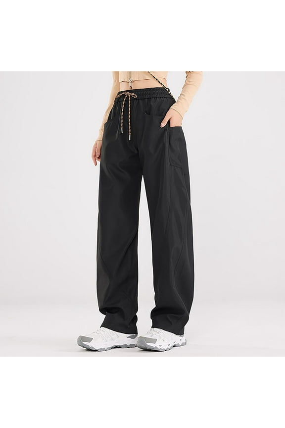 Women's Waterproof Windproof Solid Color Outdoor Sports Pants Casual Versatile Long Hiking Travel Work Comfortable