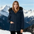 thumbnail image 1 of AUNVITO Women's Winter Detachable Hood Down Jacket with Warm Fleece Lining Casual and Functional Style, 1 of 9