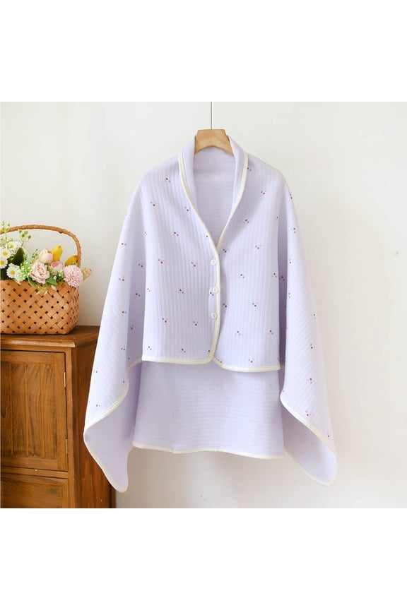 Women's Winter Flannel Thick Shawl Blanket Cloak Wrap-Style Cozy and Versatile