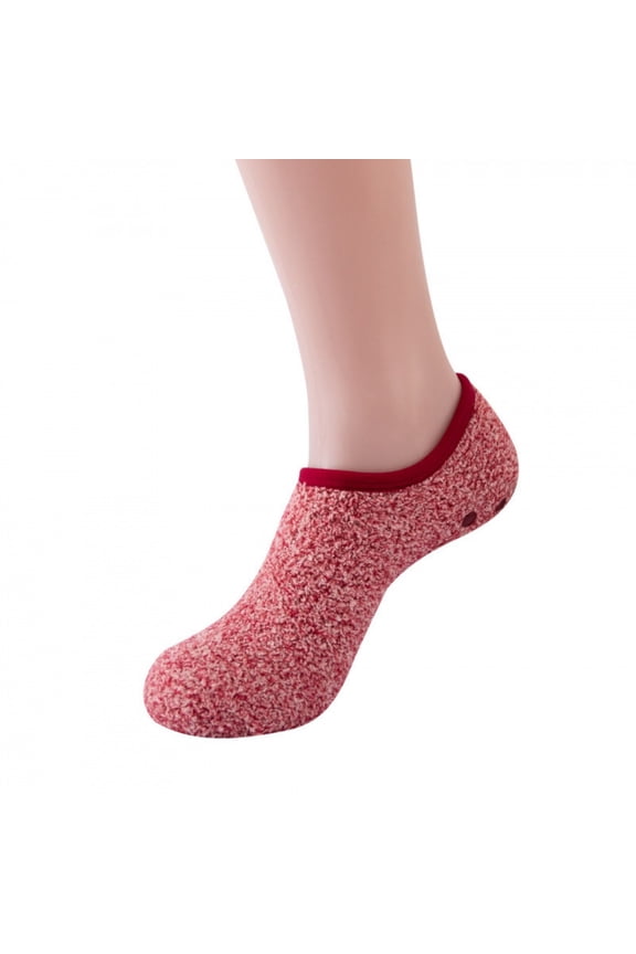 Women's Winter Fleece-Lined Indoor Yoga Socks with Irregular Cuff Casual Cozy Style for Home Fitness