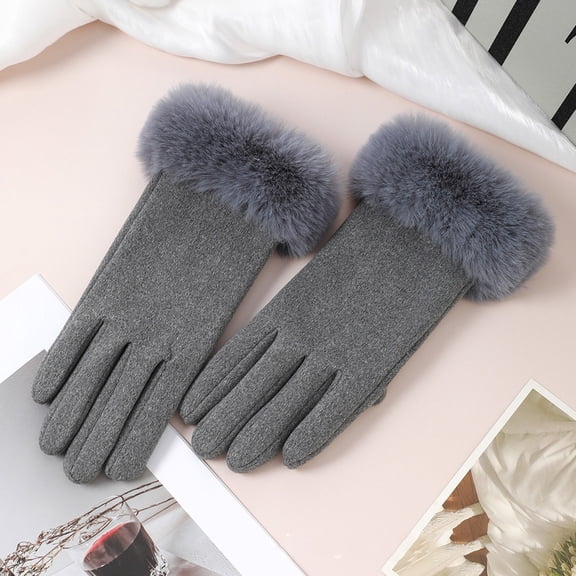 AUNVITO Women's Winter Gloves Thick Warm Windproof with Reflective Zipper and Touchscreen Compatible for Cycling Driving Skiing Casual and Outdoor Style