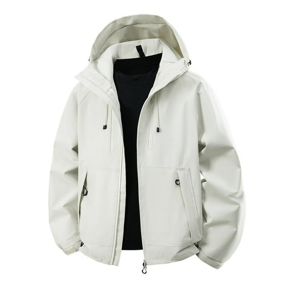 AUNVITO Women's Winter Hooded Windbreaker Loose Fit Outdoor Jacket with Pockets, Casual Long Sleeve Top for Home & Daily Use