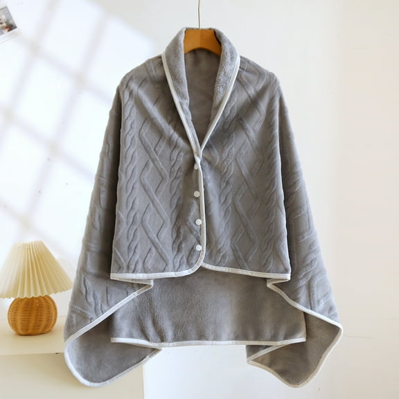 AUNVITO Women's Winter Shawl Blanket Thickened Flannel Wrap-Style Versatile and Cozy for Indoor Outdoor Use