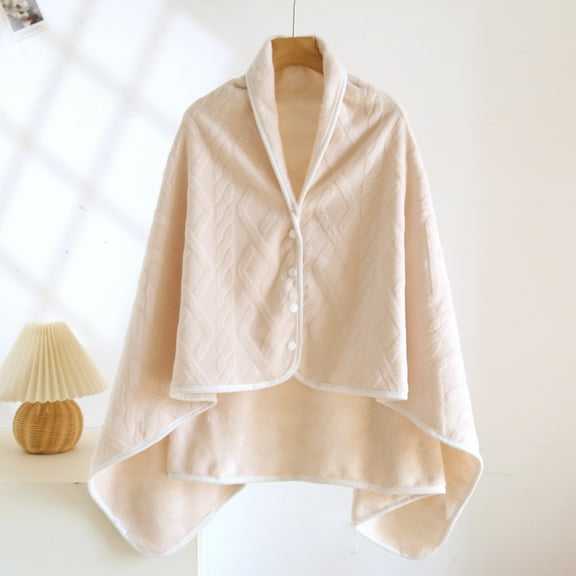 AUNVITO Women's Winter Shawl Blanket Thickened Flannel Wrap-Style Versatile and Cozy for Indoor Outdoor Use