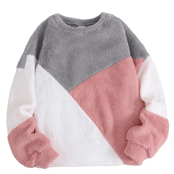AUNVITO Womens Round Neck Sweaters Cozy Long Sleeve Knit Pullover Fall Winter Outfits 2025