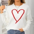 thumbnail image 1 of AUNVITO Womens Round Neck Sweaters Heart Pattern Long Sleeve Pullover Knit Fall Winter Outfits 2025, 1 of 9