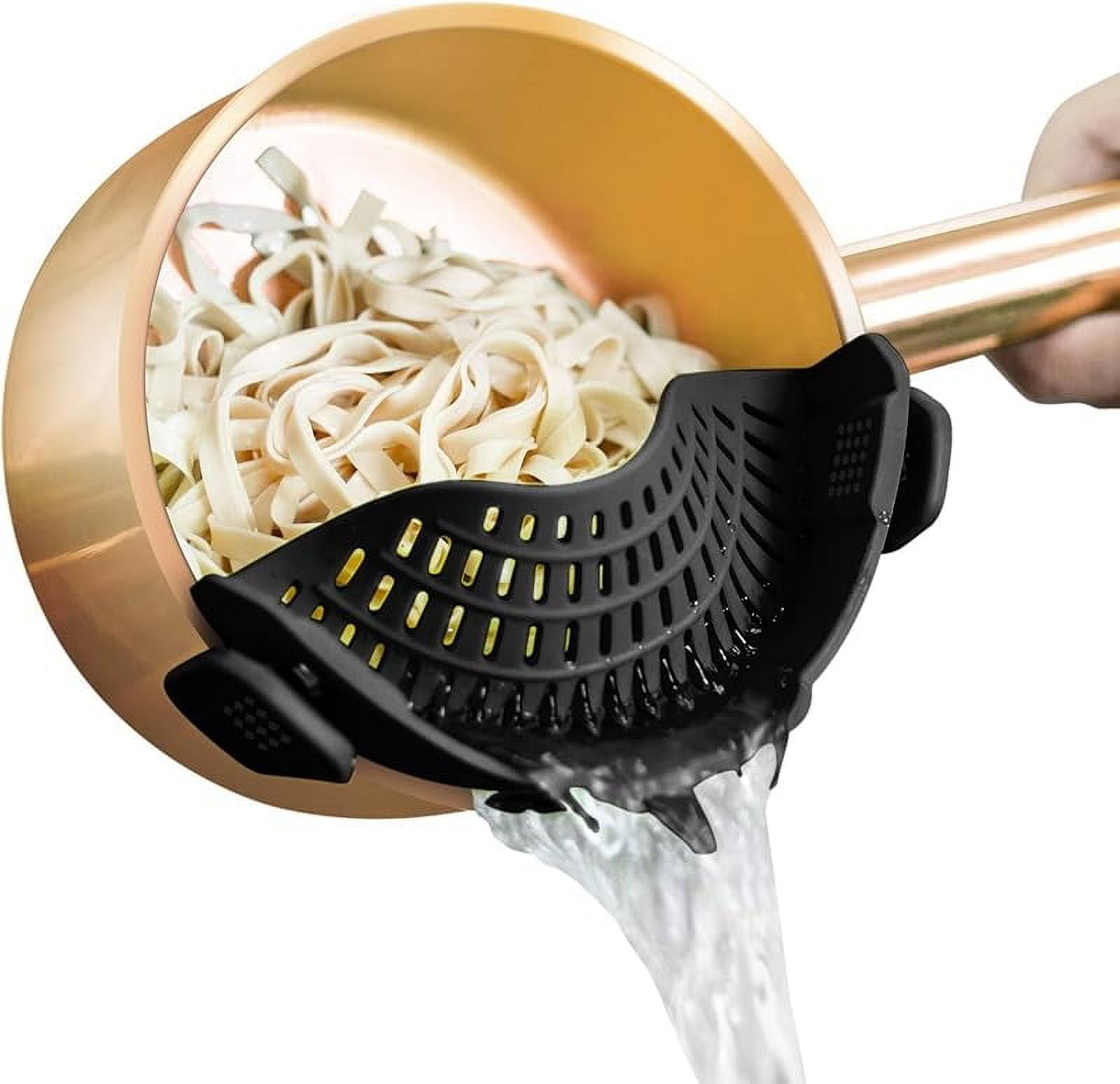 AUOON Clip-On Strainer Silicone Suitable for All Pots and Pans, Pasta Strainer Clip-On Food Strainer Suitable for Meat, Vegetables, Fruits Silicone Kitchen Skimmer - Walmart.com