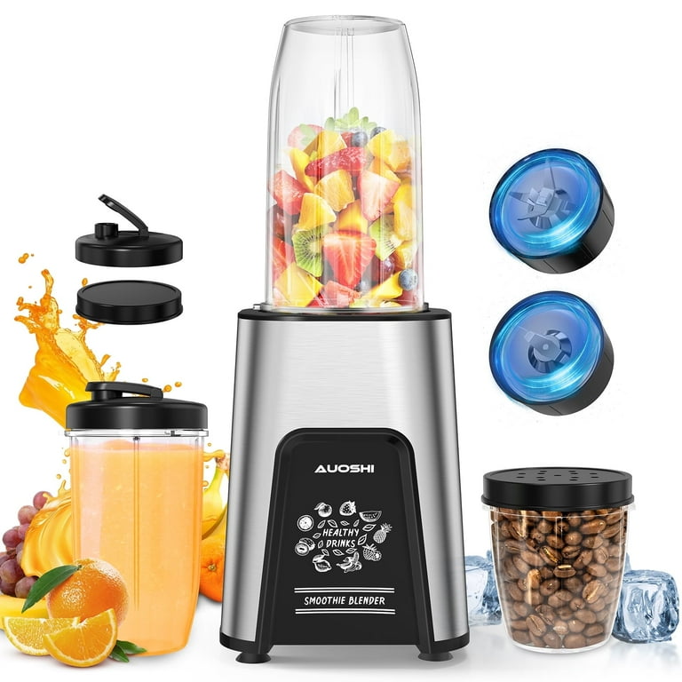 AUOSHI 1000W Personal Blender, Small Portable Blender and Grinder