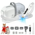 AUOSHI 13KPa Pet Grooming Vacuum, 2.5L Dog Care Kit with Tools, White