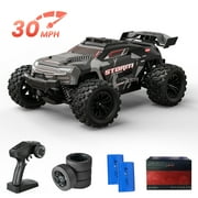 AUOSHI Upgraded 1:18 RC Car Remote Control Truck – 30MPH 4WD High Speed Toy for Boys with Metal Shaft, Alloy Differential, Dual Batteries, TPR Tires, Shock Absorbers, Gift for Kids & Beginners