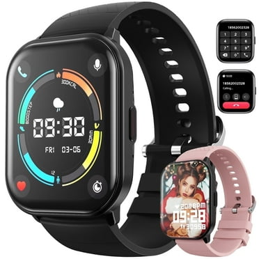AUOSHI Smart Watch fits for Android & iPhone (Bluetooth Answer/Make Calls), 2.01 inch IP67 Waterproof Tracking Fitness, Sleep Monitor/Pedometer/Calories,Multiple Sports Modes,Black