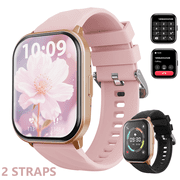 AUOSHI Smart Watch fits for Android & iPhone Bluetooth Answer/Make Calls, 2.01 inch IP68 Waterproof Tracking Fitness, Sleep Monitor/Pedometer/Calories,Multiple Sports Modes,Pink