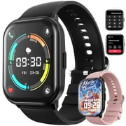 AUOSHI Smart Watch fits for Android & iPhone (Bluetooth Answer/Make Calls), 2.01 inch IP68 Waterproof Tracking Fitness, Sleep Monitor/Pedometer/Calories,Multiple Sports Modes,Black