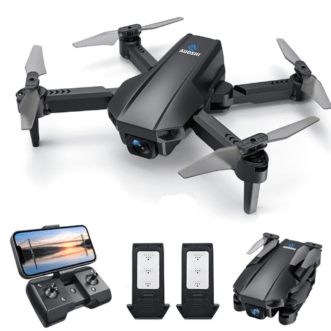 AUOSHI V1 Mini FPV Drone with 1080P HD Camera, Dual Lens & VR Mode, Optical Flow, 2 Batteries, Gesture/Voice/Gravity Control, 360°Flip, Orbit & Follow – Fun Gift for Kids, Teens,Adults & Beginners