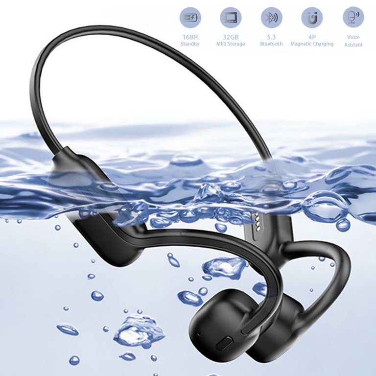 AUOSHI IP68 Waterproof Open Ear Bone Conduction Headphones