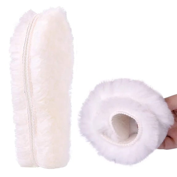 AUPERTO Thick Sheepskin Inserts, Warm Fluffy Wool Replacement Insoles 43