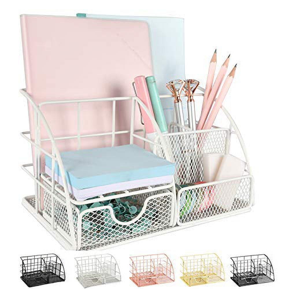 https://i5.walmartimages.com/seo/AUPSEN-Desk-Organizer-Mesh-Office-Supplies-Desk-Accessories-Features-5-Compartments-1-Mini-Sliding-Drawer-White_2e271140-7194-4f1d-8ece-b0d7c3f6f836.4be3fe4b941e72173b449396df1eedee.jpeg