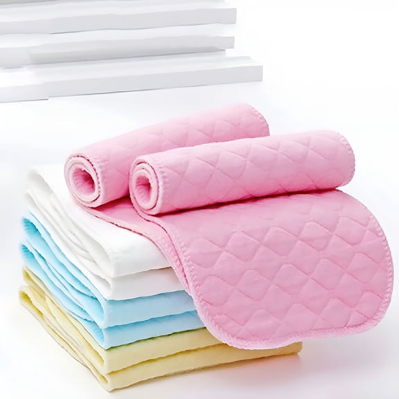 AUQ 10 Pack Washable Reusable Cloth Diapers, Soft Cotton