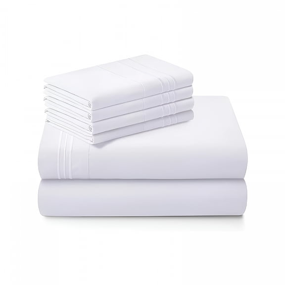 AUQ 100% Pure Egyptian Cotton 800 Thread Count Sheet Set,4 Pc Set,Cotton Sheets Queen Size Set Sateen Weave,Soft Luxury Bedding,Fits Upto 21" Inch Deep Pocket (White Solid,Queen Size)