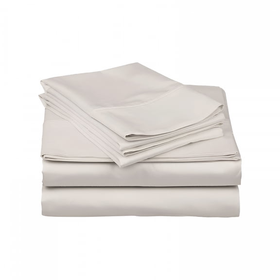 AUQ 100% Pure Egyptian Cotton 800 Thread Count Sheet Set,4 Pc Set,Sateen Weave,Soft Luxury Bedding,Fits Upto 21" Inch Deep Pocket (Ivory Solid,Full Size)