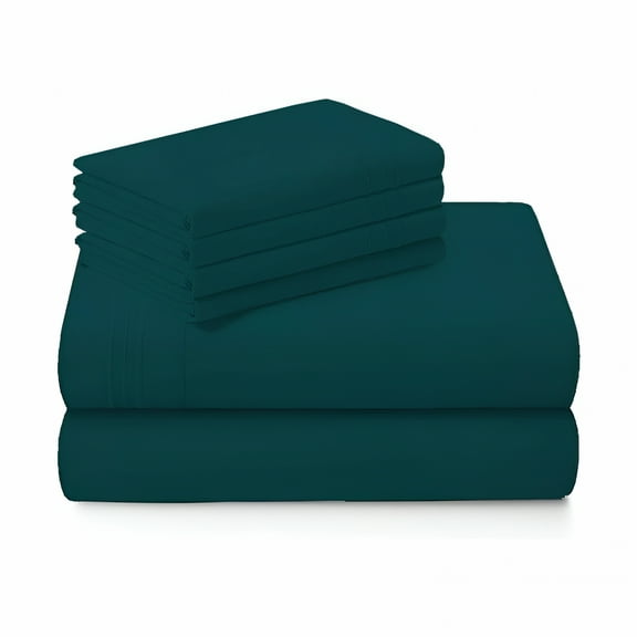 AUQ 100% Pure Egyptian Cotton 800 Thread Count Sheet Set,4 Pc Set,Sateen Weave,Soft Luxury Bedding,Fits Upto 21" Inch Deep Pocket (Teal Solid,Full Size)
