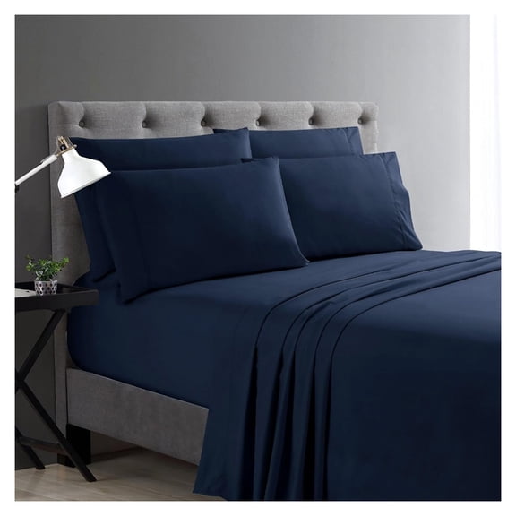 AUQ 1000 Thread Count 100% Egyptian Cotton Quality Sheet Set (King,Navy)