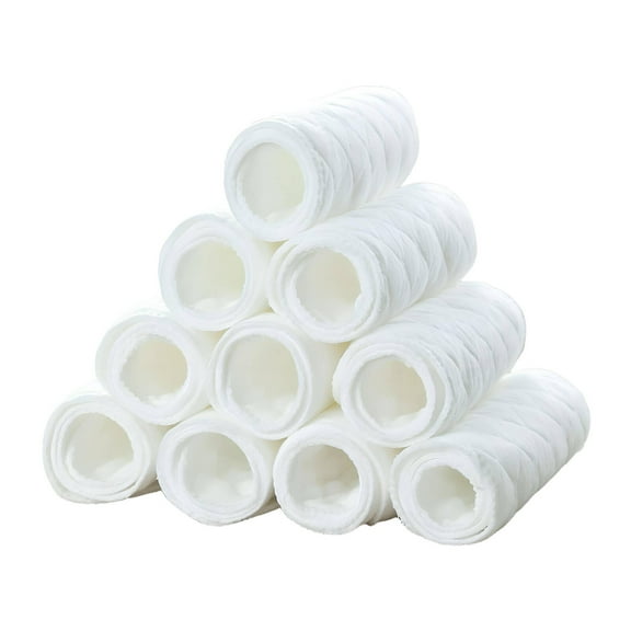 AUQ 10Pcs Cloth Diapers Three-Layer Cotton Cloth Diapers for Babies Washable and Reusable Reusable Diapers Baby Style 2