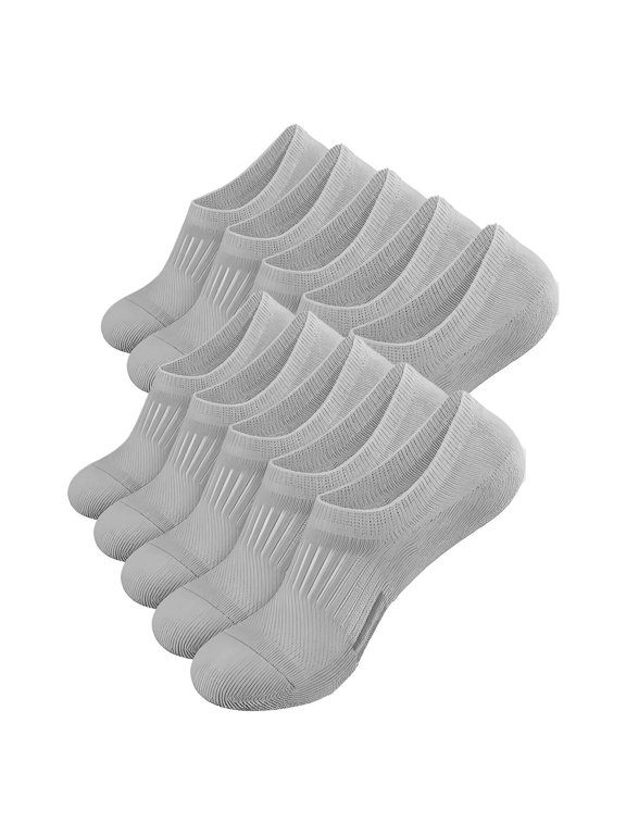 TELOLY 2026 New 10Pcs No Show Socks Women Breathable Summer Fit Socks Women,Calcetas Para Mujer for Casual,Sports,Home,Grey Socks