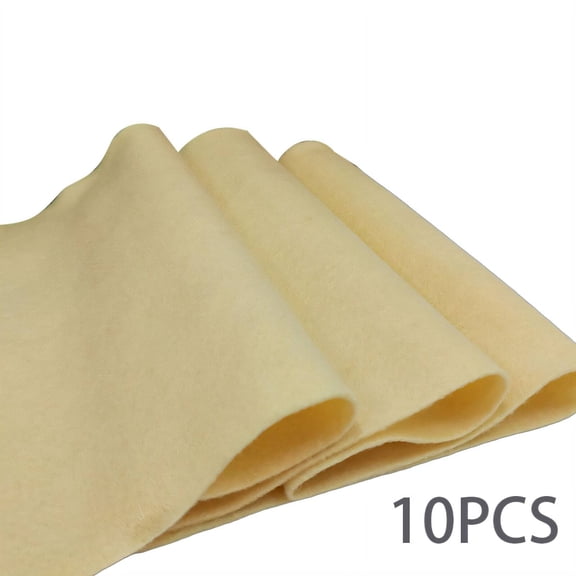 AUQ 10Pcs Felt Sheets Easy to Stitch Felt Sheets for Crafts Simple Installation Felt Suitable for Various Projects Light Yellow