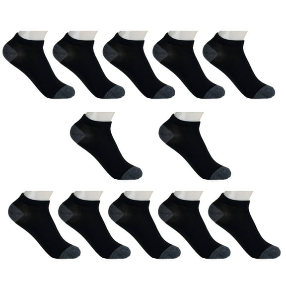 AUQ 12Pair Ankle Socks,Polyester Women'S Socks,Socks for Women,Black