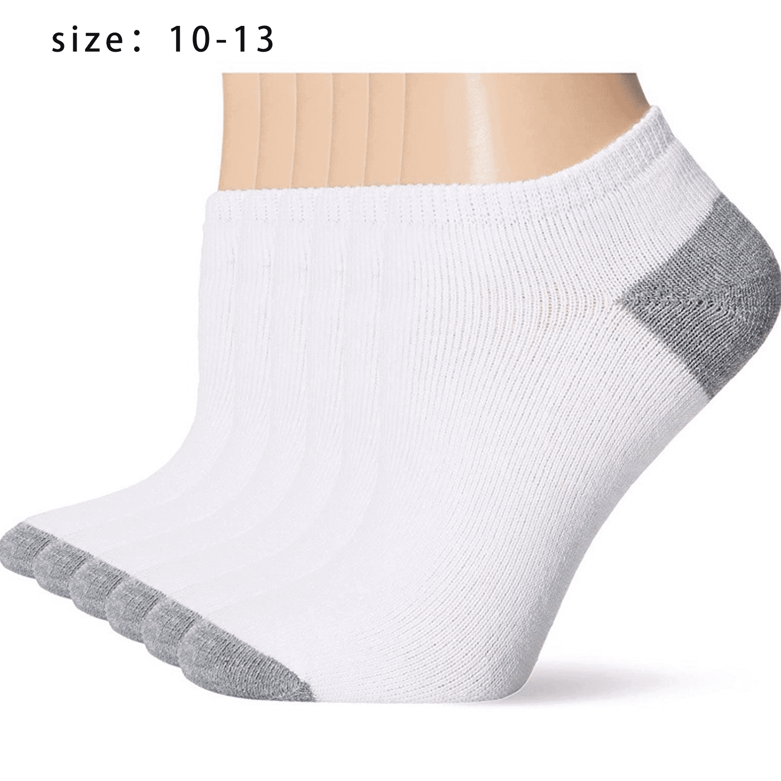 AUQ 12Pcs Socks for Men,Soft Cotton Grip Socks,Stylish Breathable Crew Socks for Women,White