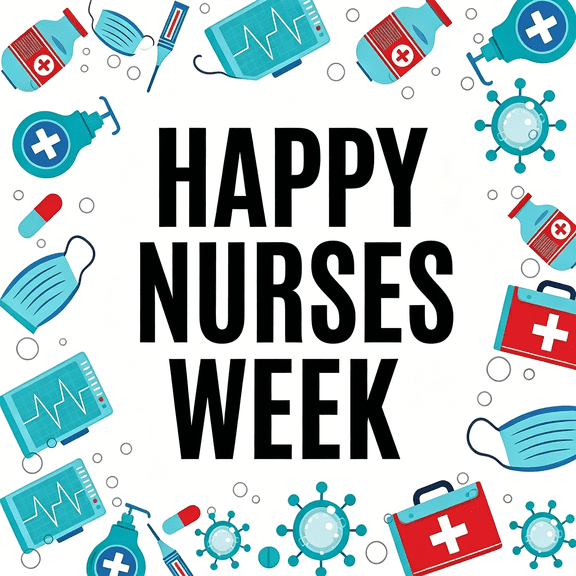 AUQ 13"X48"Turquoise Happy Nurses Week Decorations Banner,Large Thank You Banner Decor,Nurse Appreciation Week Banner,Decorations for Staff Employee Nurses Week Banner
