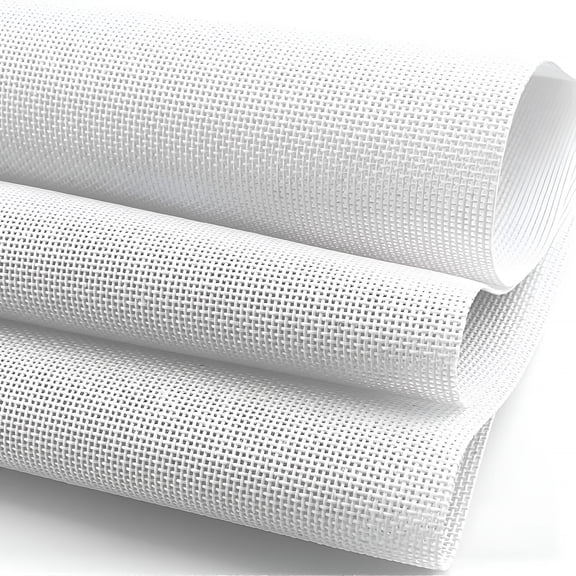 AUQ 14 Mesh White Needlepoint Canvas 20x20.5 Inch Premium Embroidery Blank Cloth Durable Beginner Friendly Large Fabric for Hand Needleworks