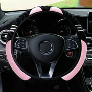 AUQ  15" Car Interior Steering Wheel Cover For Women Warm Accessories