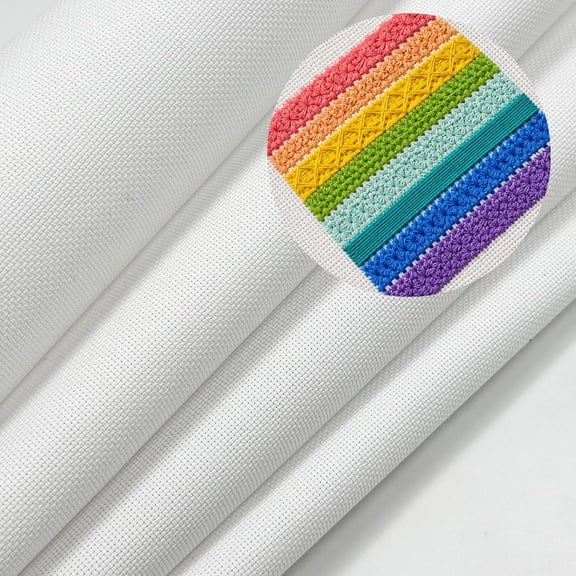 AUQ 18 Mesh Needlepoint Canvas,White Pure Cotton Needlepoint Canvas,Embroidery Blank White Cloth,Cross Stitch Fabirc-35*45cm. Premium 18 Mesh Needlepoint Canvas