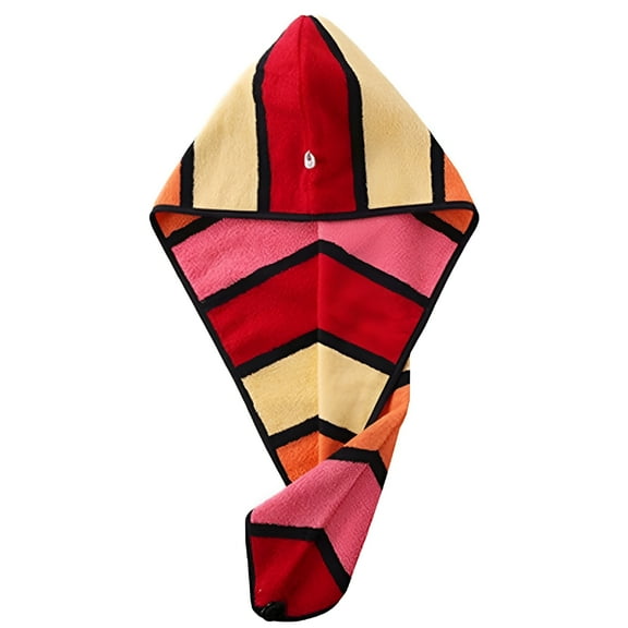 AUQ 2 Pack 100% Cotton Hair Drying Towel,Hair Towel Wrap With Button for Women,Shower Head Towel,Dry Hair Turban Hair Towel Wrap for Women,Orange & Blue