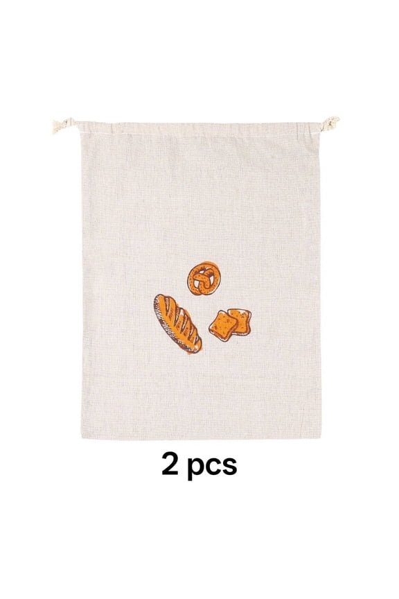AUQ 2 Pcs Bread Bags,Versatile Reusable Bread Bag,Eco-Friendly Reusable Ziploc Bags