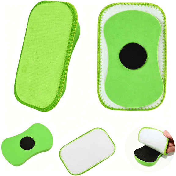 AUQ 2 Pcs Chalk Eraser - Dry Erase Board Cleaner,Dust-Free Reusable for Blackboard,Whiteboard,Markers,Classroom,Home and Office