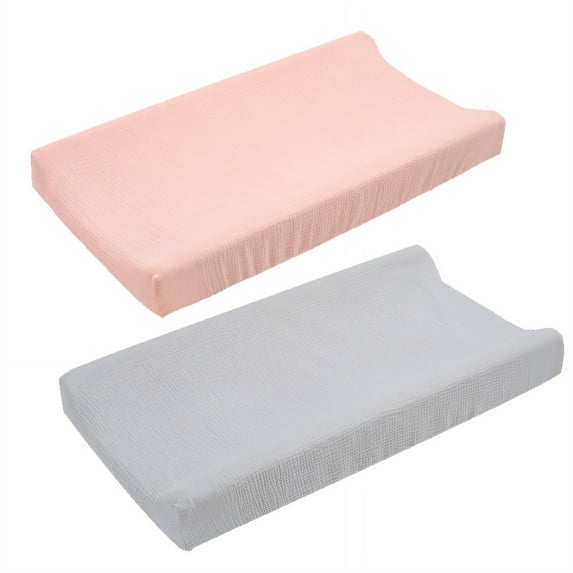 AUQ 2 Pcs Changing Pad Cover,Soft Cotton Fabric Baby Lounger Pillow Cover,Breathable Changing Pad Covers,Washable Baby Lounger Cover,Style 1